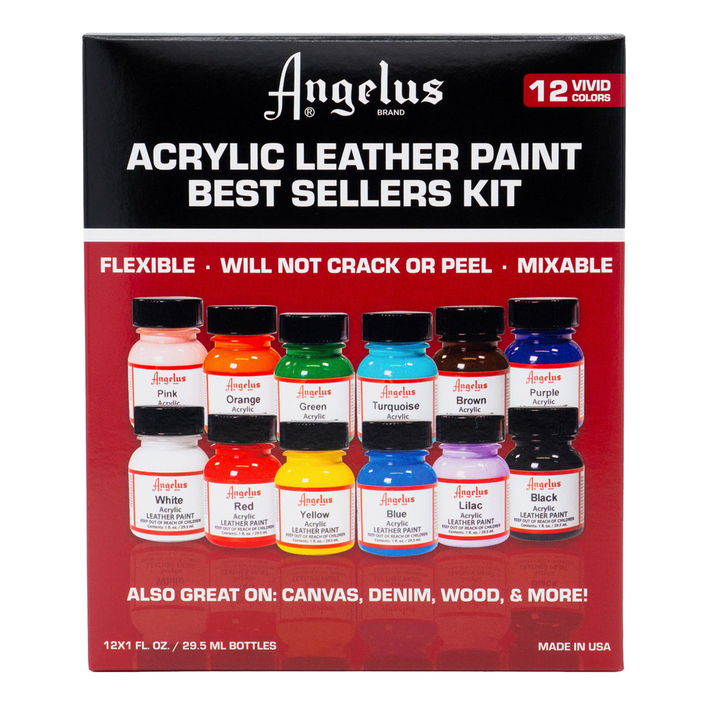 Angelus Leather Paint 12 Best Sellers 1 oz