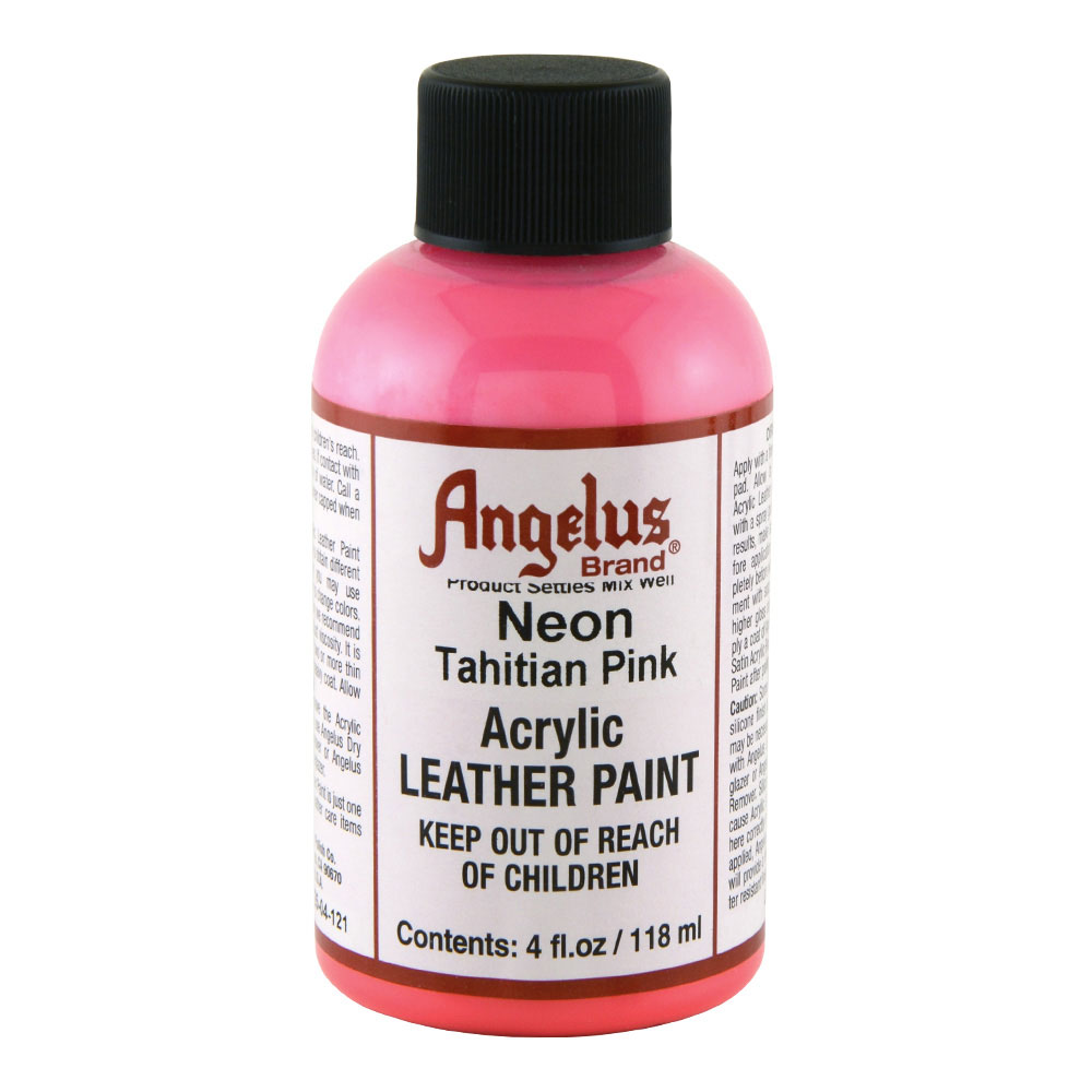 Angelus Leather paint 4 oz Neon Tahitian Pink