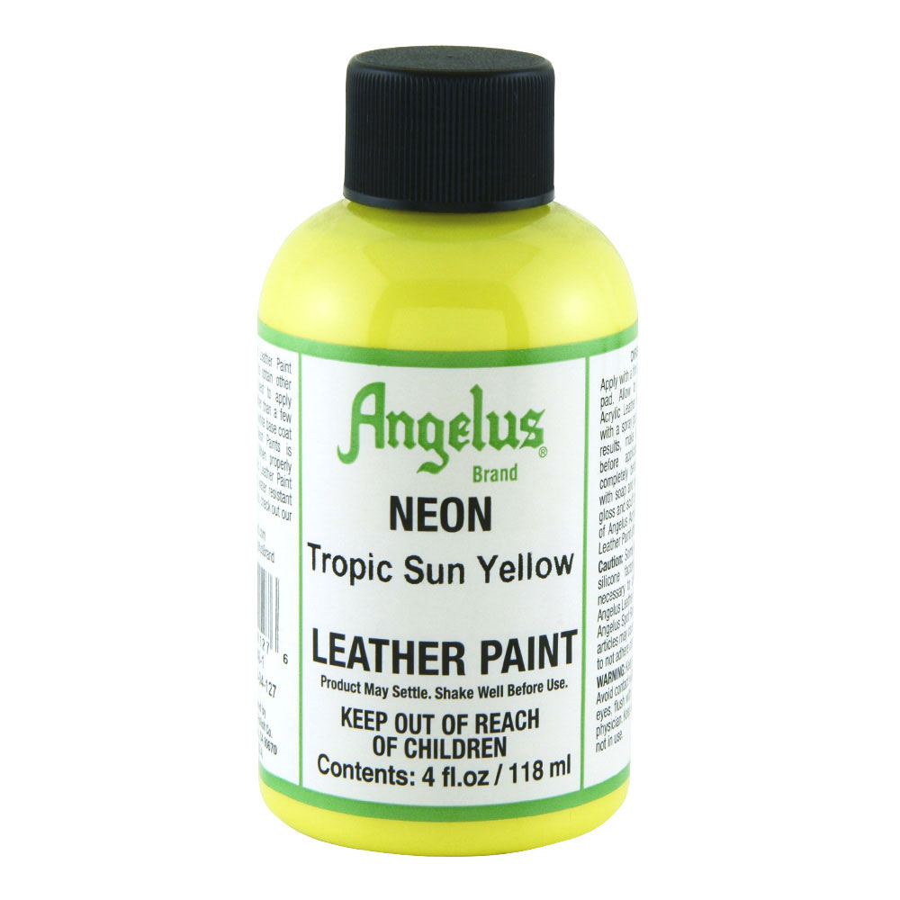 Angelus Leather paint 4 oz Neon Tropic Sun Yl