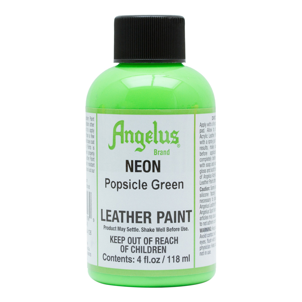Angelus Leather Paint 4 oz Neon Popsicle Gree