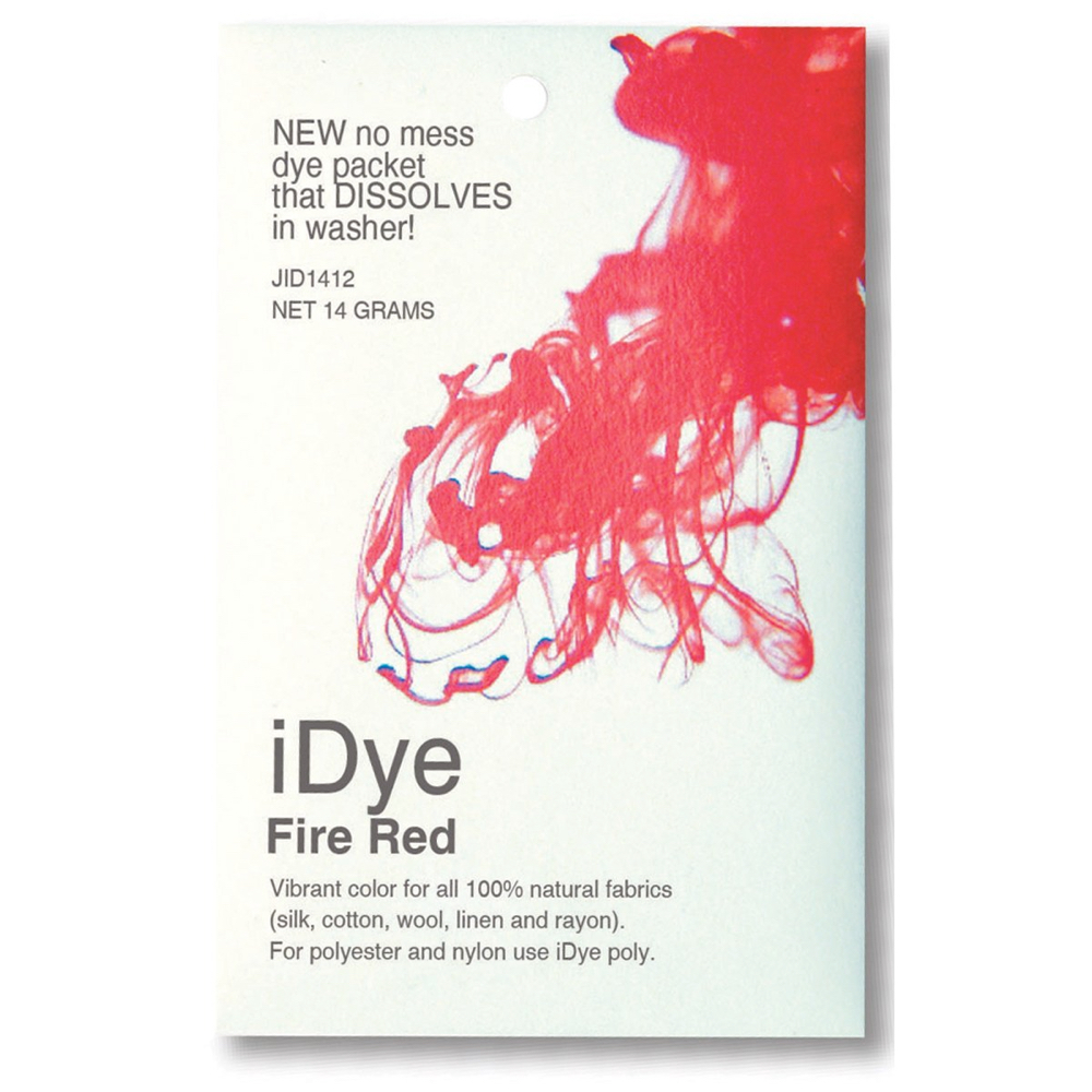 Jacquard Idye Natural Fabric: Fire Red