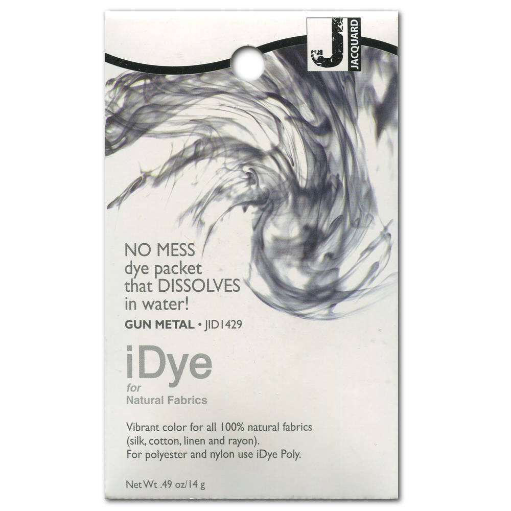 Jacquard Idye Natural Fabric: Gun Metal