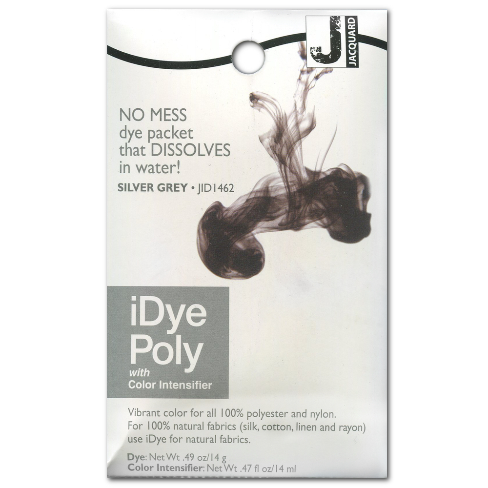 Jacquard Idye Poly: Silver Grey