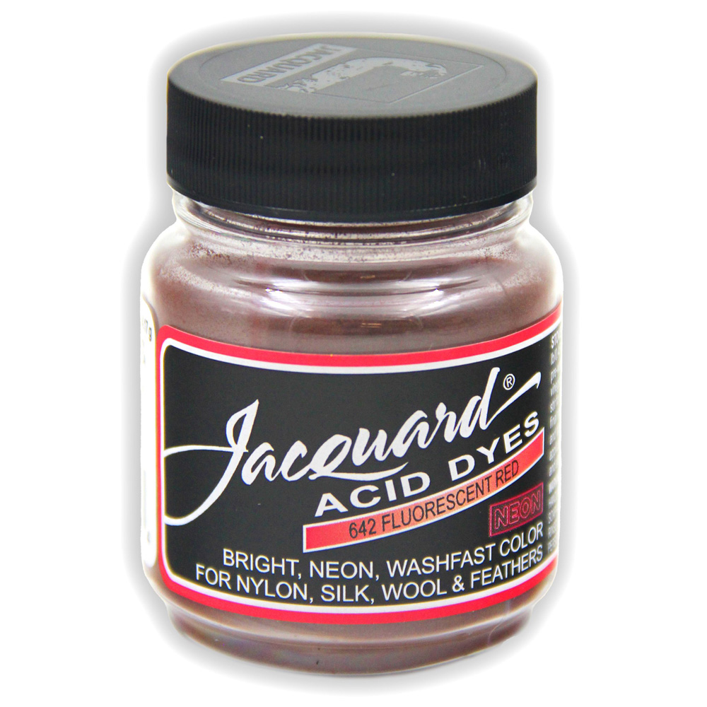 Jacquard Acid Dye 1/2 oz #642 Flourescent Red