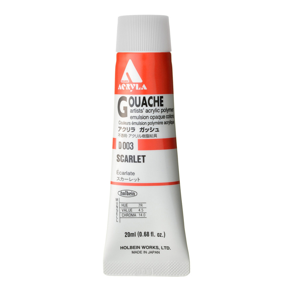 Holbein Acrylic Gouache 20 ml Scarlet