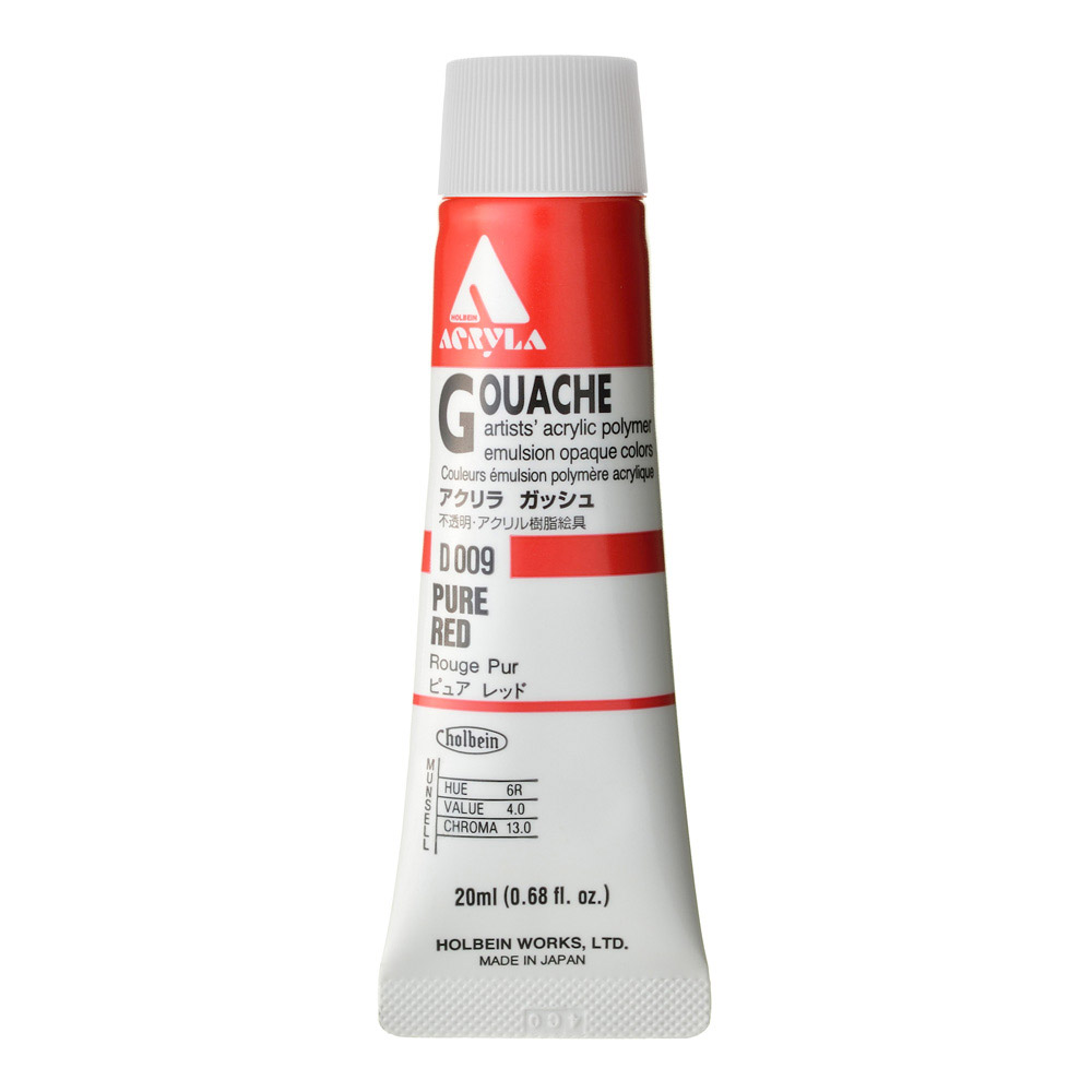 Holbein Acrylic Gouache 20 ml Pure Red