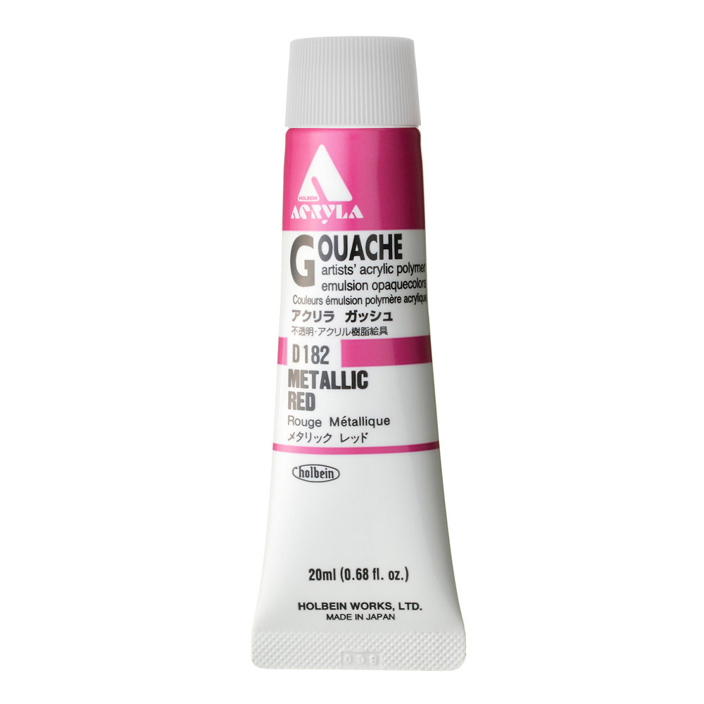 Holbein Acrylic Gouache 20 ml Metallic Red