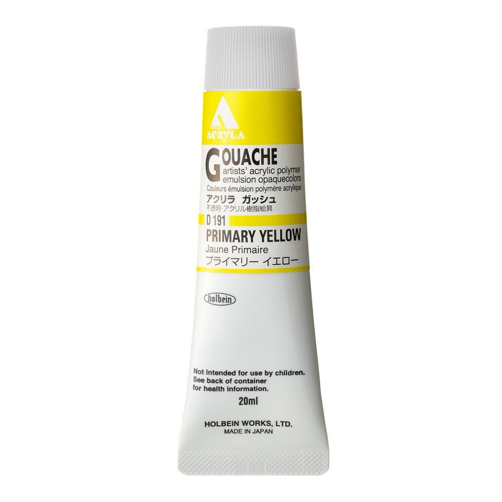 Holbein Acrylic Gouache 20 ml Primary Yellow