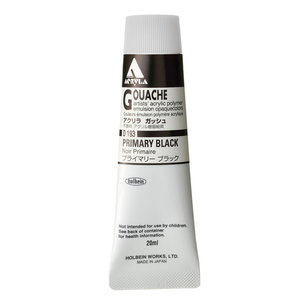 Holbein Acrylic Gouache 20 ml Primary Black