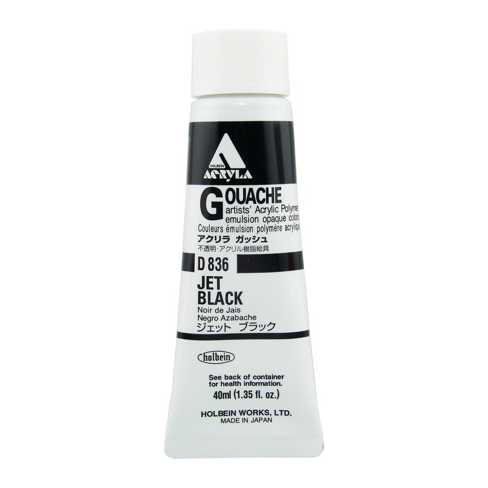 Holbein Acrylic Gouache 40 ml Jet Black