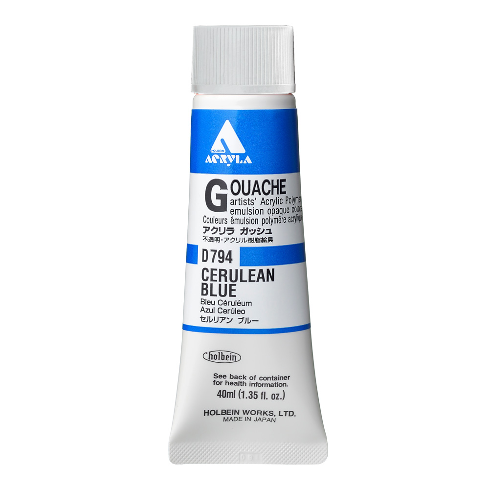 Holbein Acrylic Gouache 40 ml Cerulean Blue