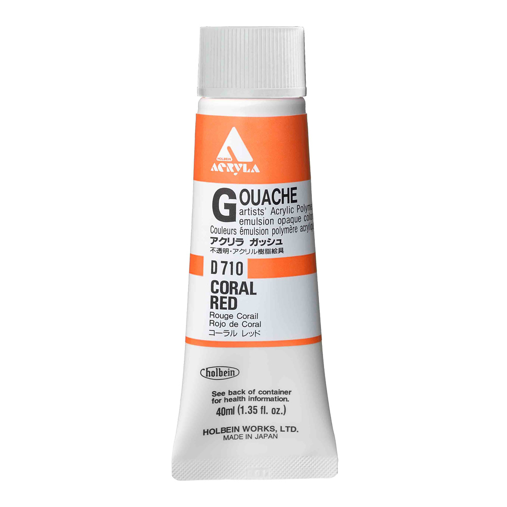 Holbein Acrylic Gouache 40 ml Coral Red