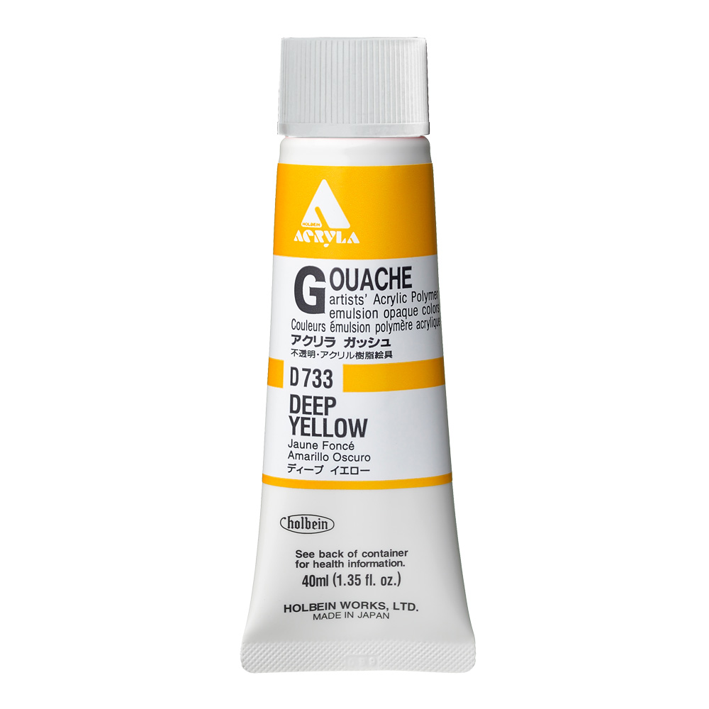 Holbein Acrylic Gouache 40 ml Deep Yellow