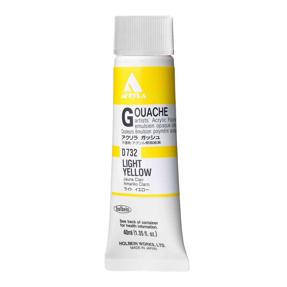 Holbein Acrylic Gouache 40 ml Light Yellow