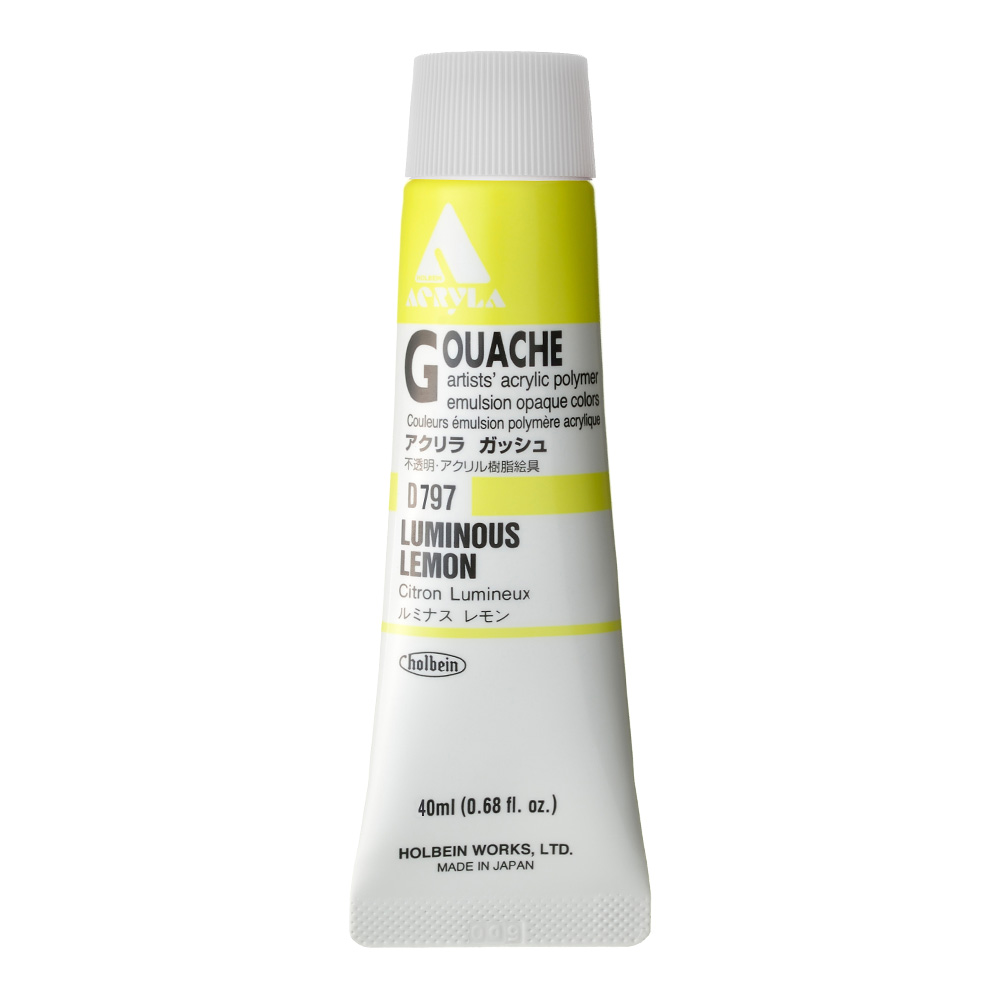 Holbein Acrylic Gouache 40 ml Luminous Lemon