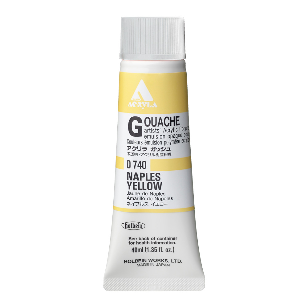 Holbein Acrylic Gouache 40 ml Naples Yellow