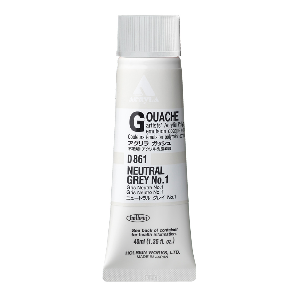 Holbein Acrylic Gouache 40 ml Neutral Grey #1