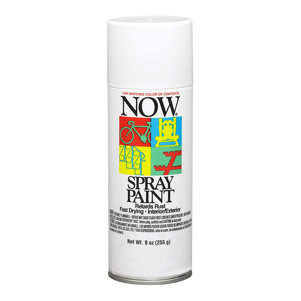 Now Spray Paint Flat White 9 oz