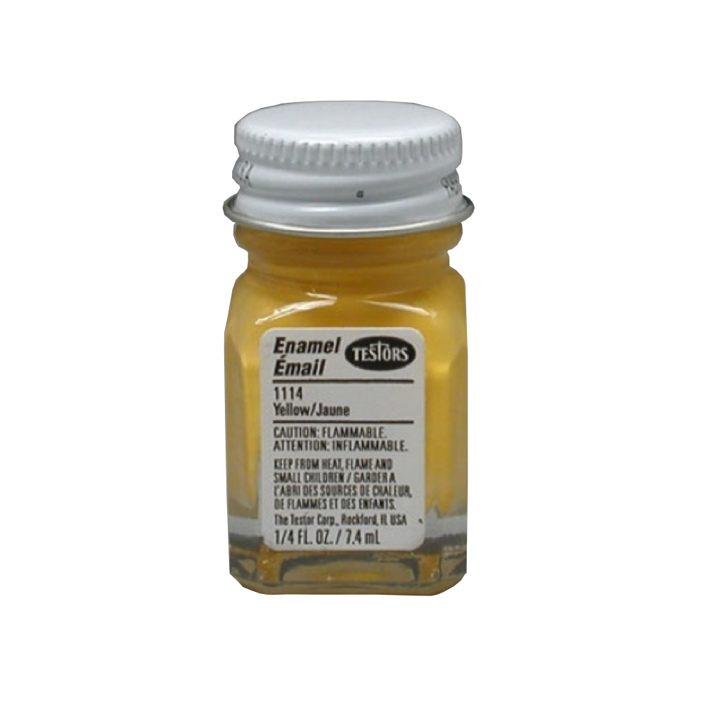 Testors Enamel 1/4 oz Bottle Yellow