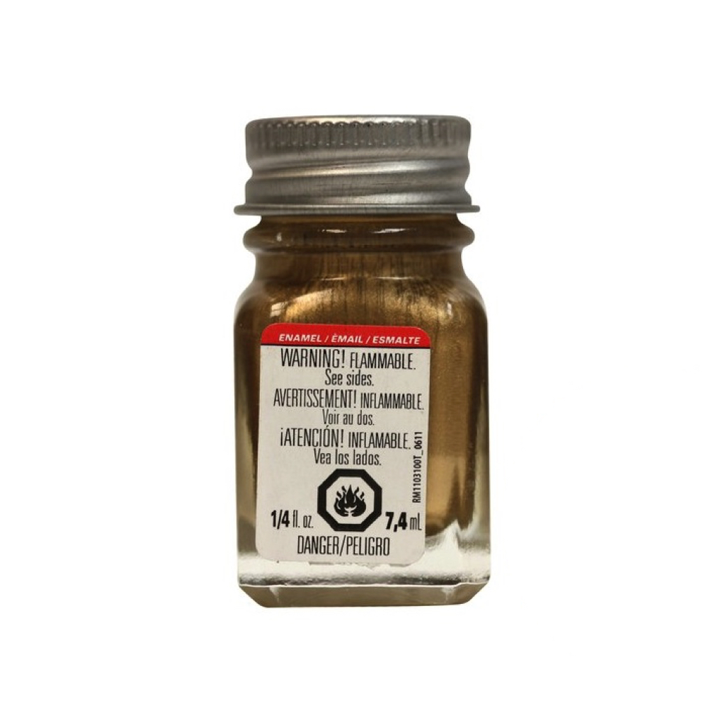 Testors Enamel 1/4 oz Bottle Metallic Gold