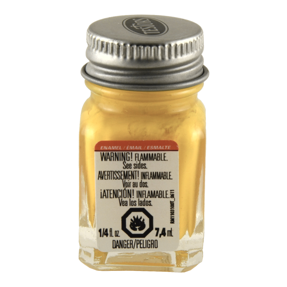 Testors Enamel 1/4 oz Bottle Flat Yellow