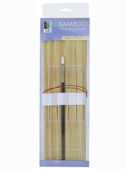 Art Alternatives Bamboo Roll-Up Brush Holder