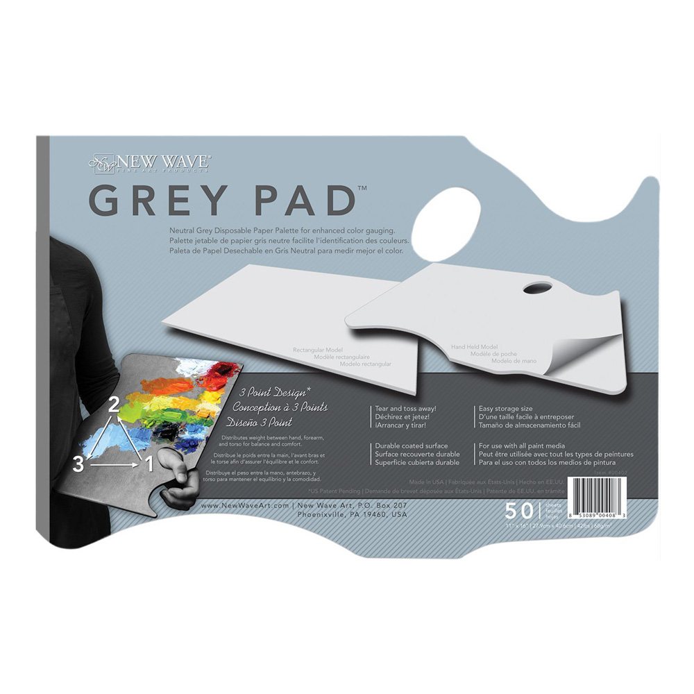 New Wave Palette Grey Pad Hand Held 11x16