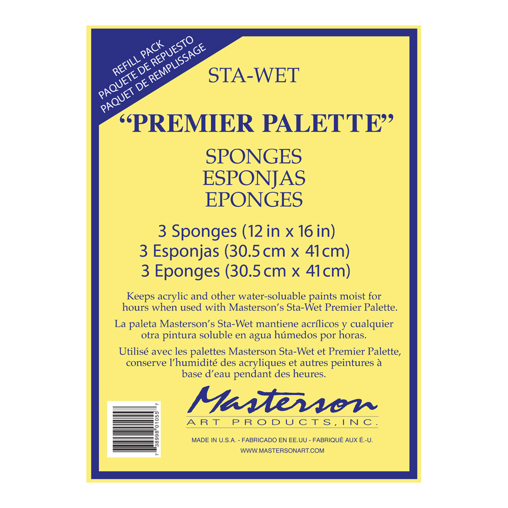 Masterson Sta-Wet Premier Sponge Refill 3Pk