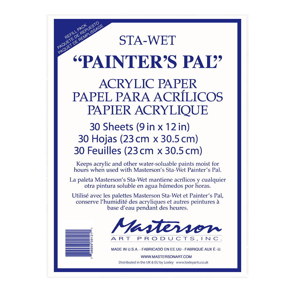 Masterson Sta-Wet Painters Pal Acr Paper 30Pk