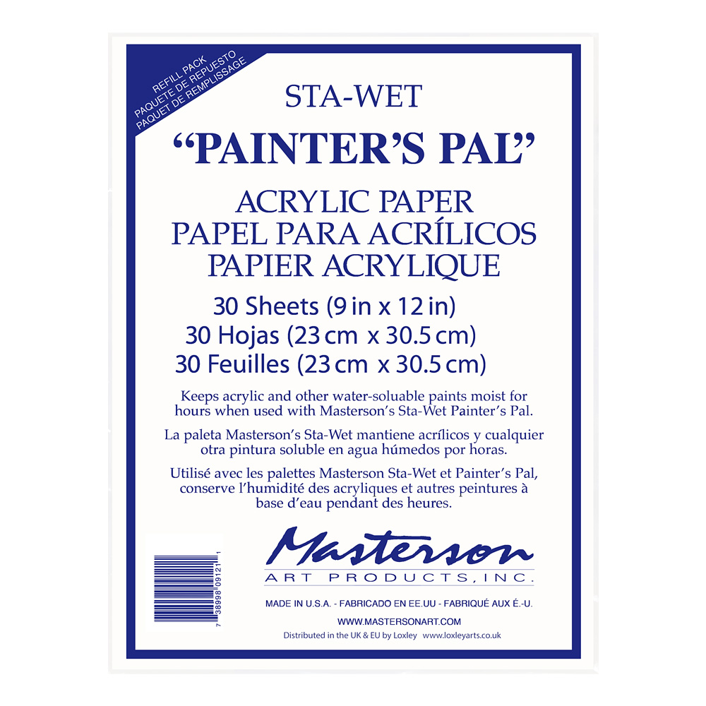 Masterson Sta-Wet Painters Pal Acr Paper 30Pk