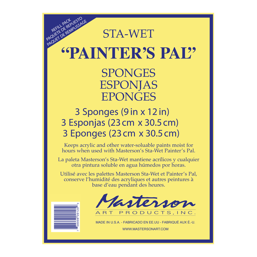 Masterson Sta-Wet Painters Pal Sponge 3Pk