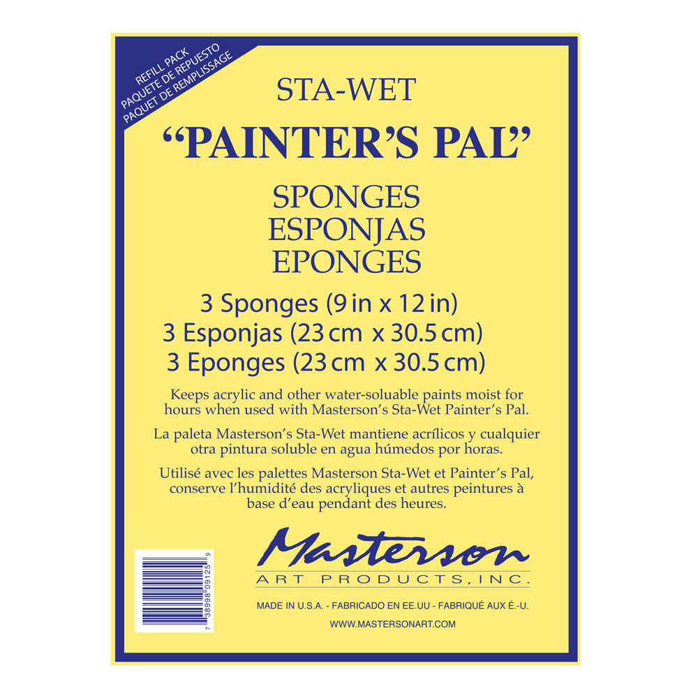 Masterson Sta-Wet Painters Pal Sponge 3Pk