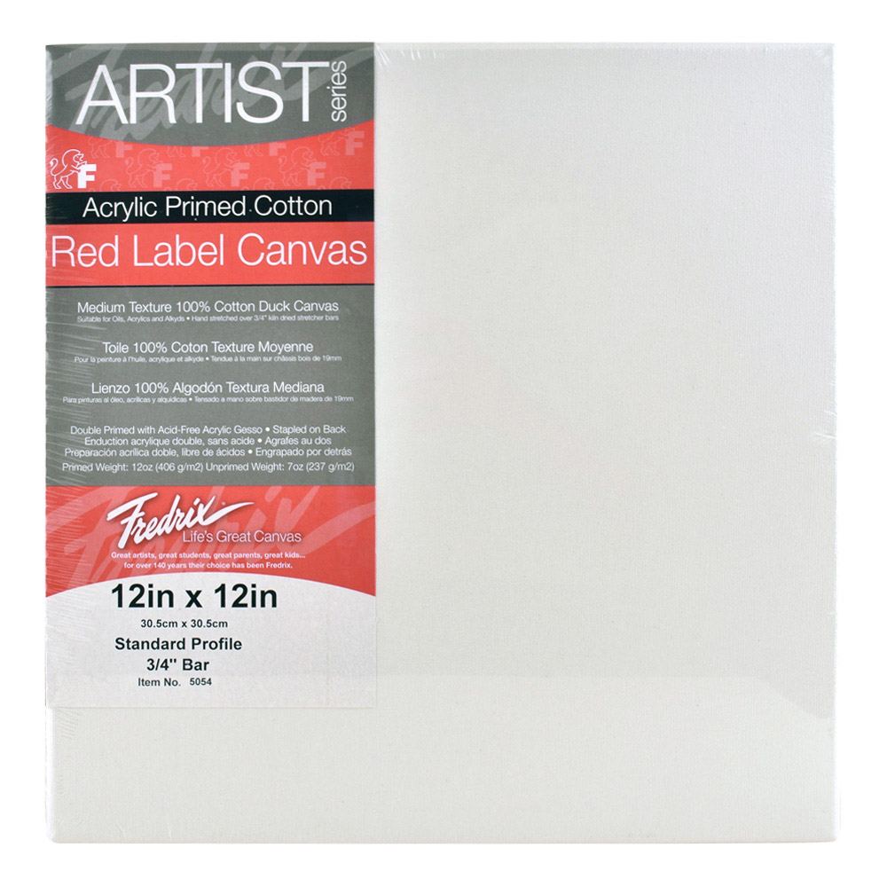 Fredrix Red Label Stretched Canvas 12X12