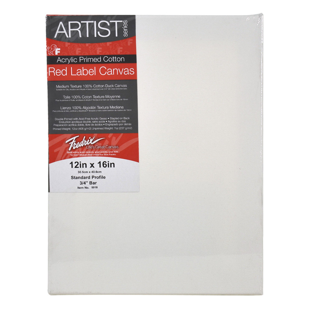 Fredrix Red Label Stretched Canvas 12X16