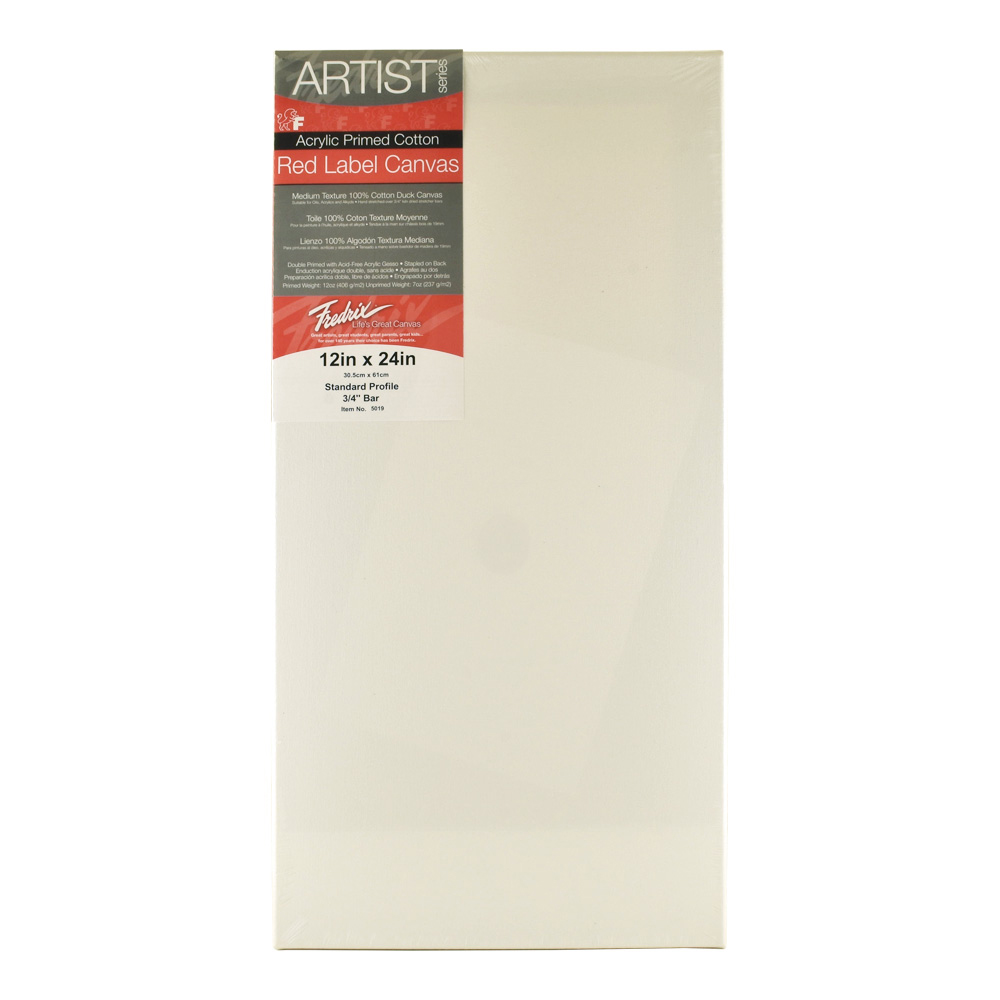Fredrix Red Label Stretched Canvas 12X24