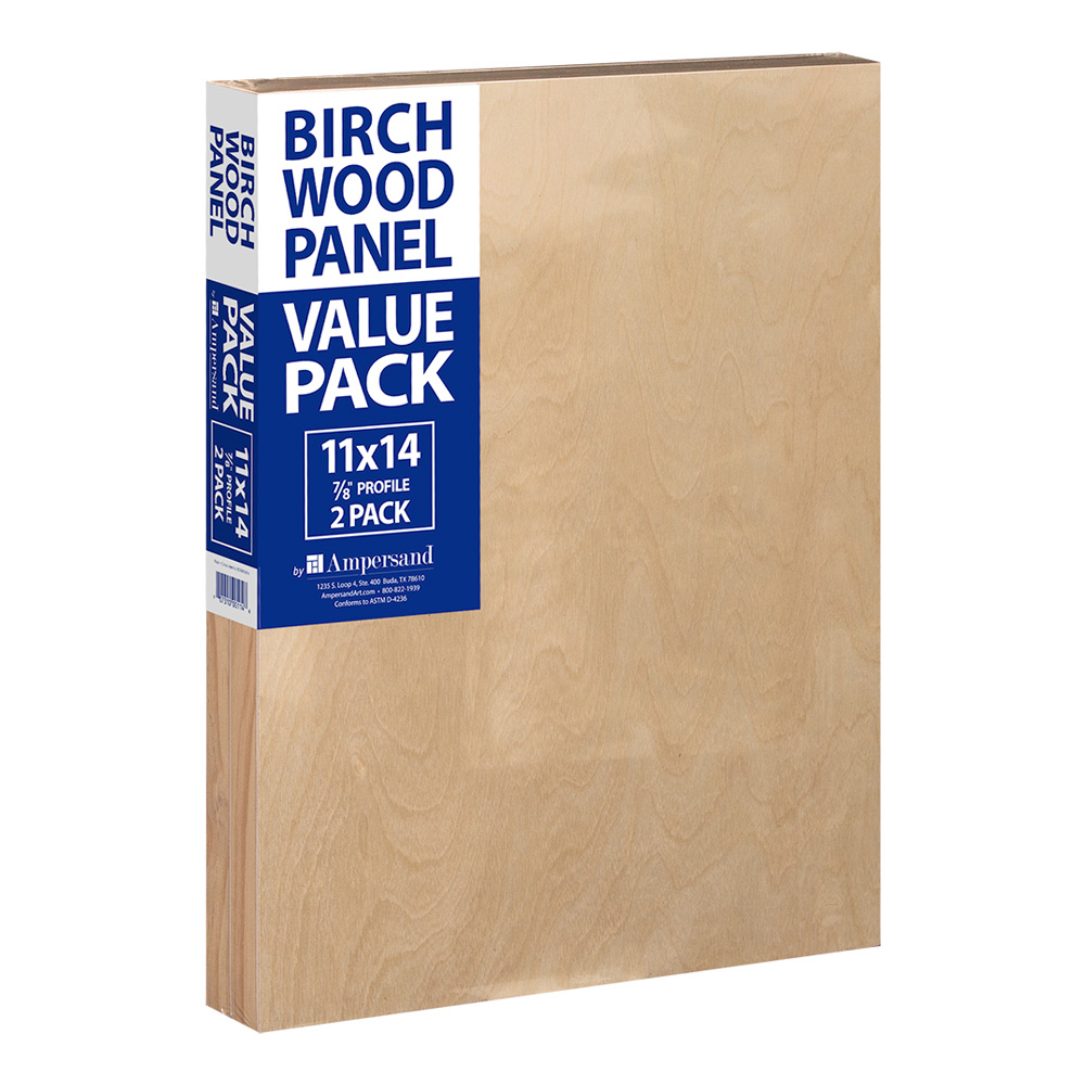 Birch Wood Panel Value Pack 7/8 11x14 2-pack
