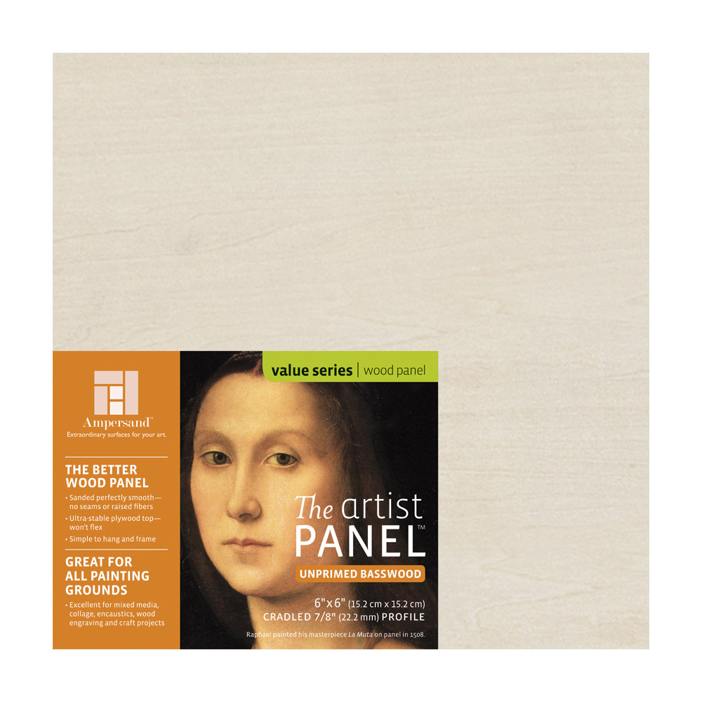 Artist Panel Unprimed Basswood 7/8 Inch 6X6