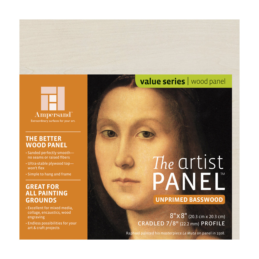 Artist Panel Unprimed Basswood 7/8 Inch 8X8