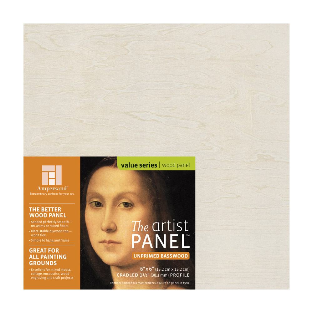 Artist Panel Unprimed Basswood 1.5 Inch 6X6