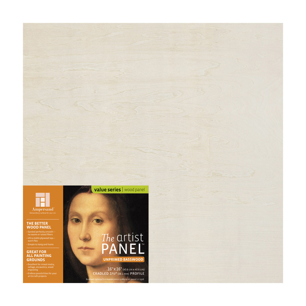 Artist Panel Unprimed Basswood 1.5 Inch 16X16