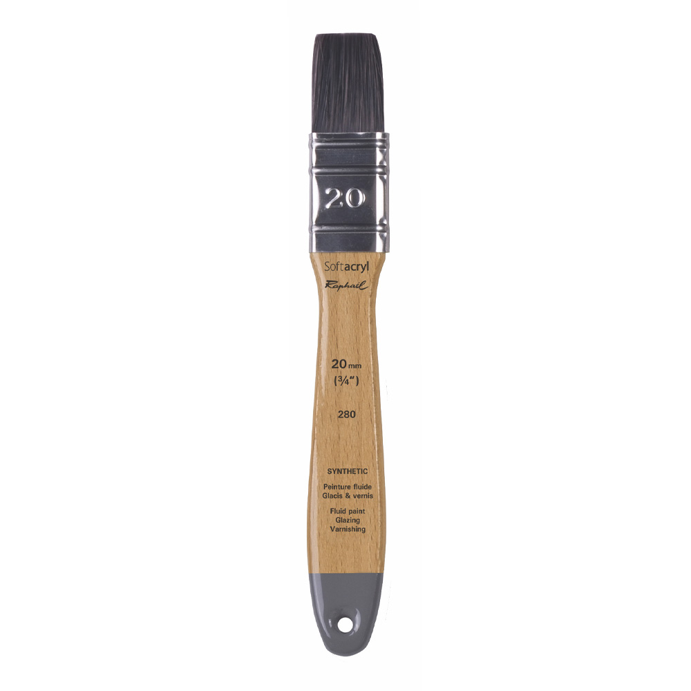 Raphael Sepia Flat Acrylic Brush 20