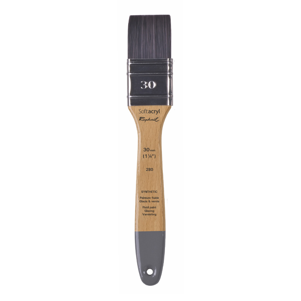 Raphael Sepia Flat Acrylic Brush 30