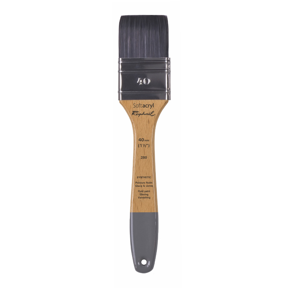 Raphael Sepia Flat Acrylic Brush 40