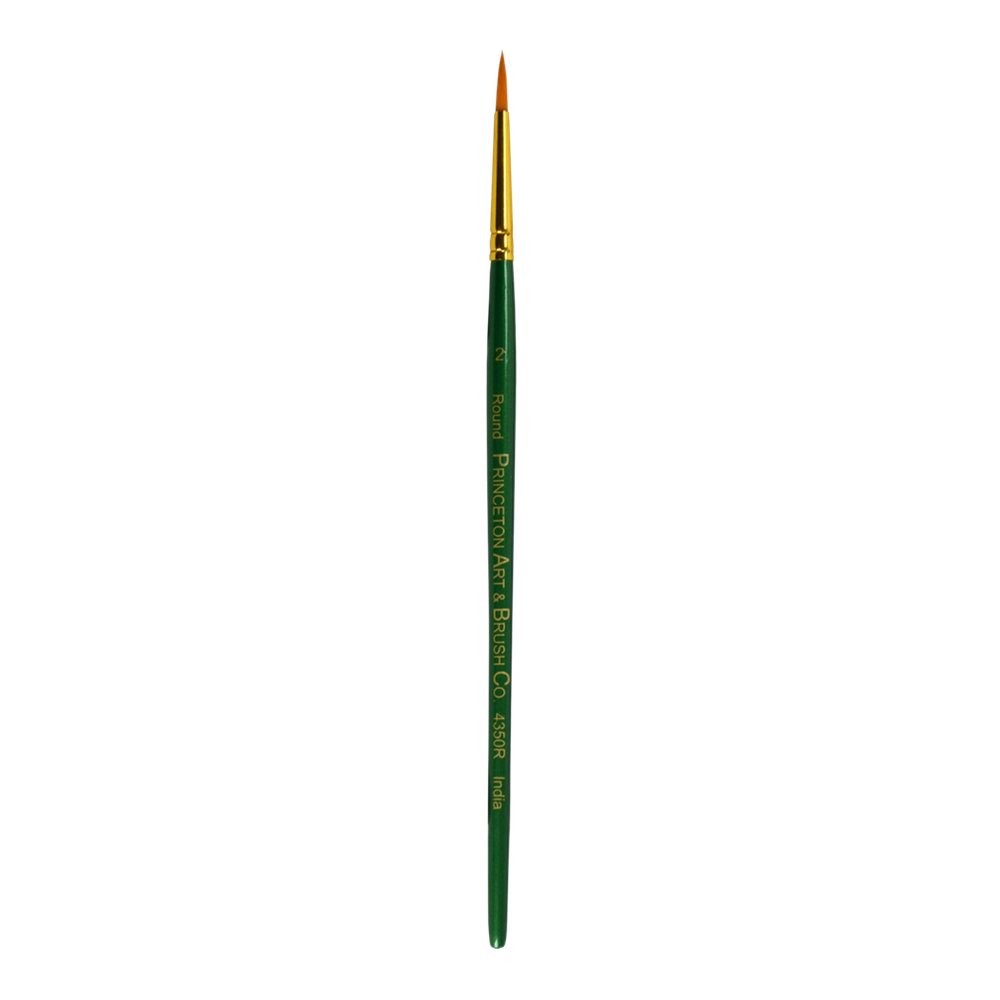  Princeton Artist Brush Co. Lauren Series 4350 - Short Handled  Round Size 12 - Single Golden Synthetic Paintbrush for Watercolor and  Acrylic Painting