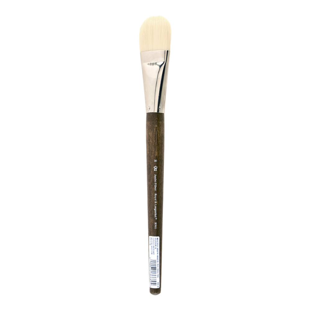 RYL Jumbo Brush Stiff White Taklon Filbert 40