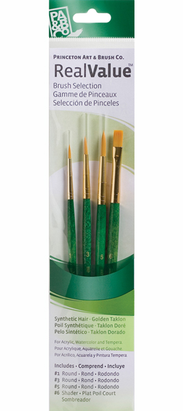 Brush Set 9115 4-Piece Syn Gold Taklon