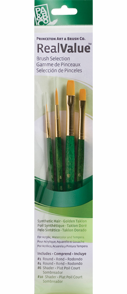 Brush Set 9116 4-Piece Syn Gold Taklon