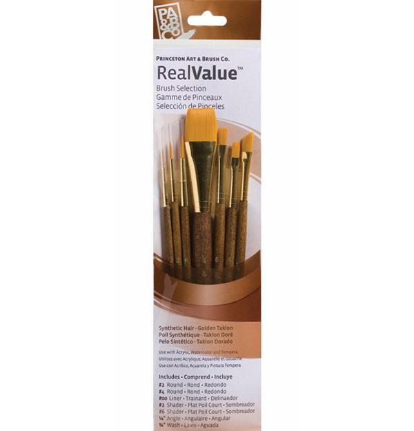 Brush Set 9143 7-Piece Syn Gold Taklon