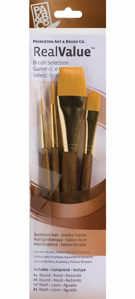 Brush Set 9146 4-Piece Syn Gold Taklon