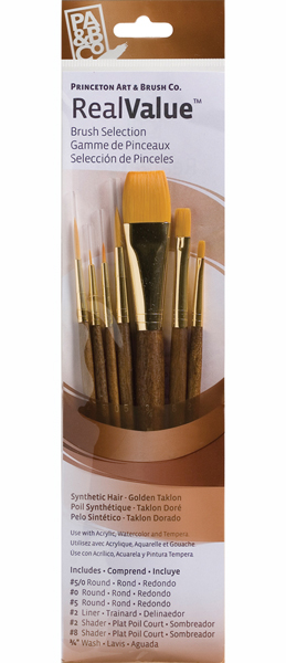 Brush Set 9141 7-Piece Gold Taklon